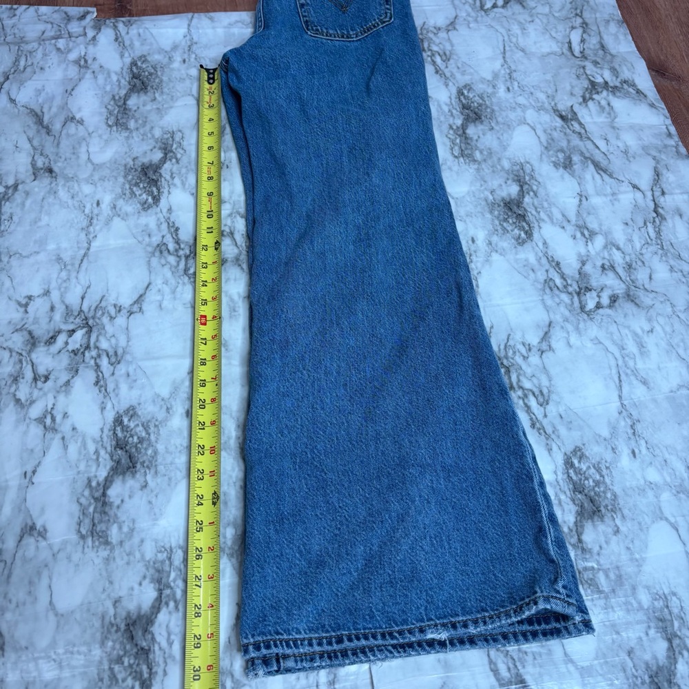 Levi's Premium High Loose Flare Denim Jeans Distressed high rise size 25 western - Picture 9 of 9